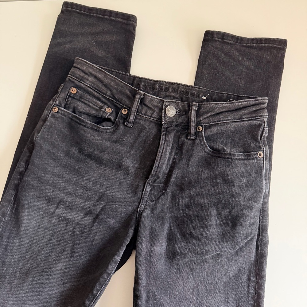 American Eagle Next Level Flex Slim Black Jeans Denim Men's 28x32 - Picture 7 of 11
